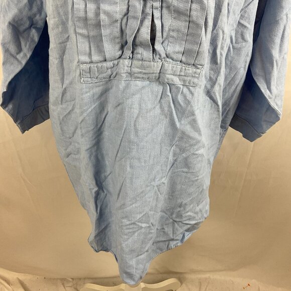 Victoria's Secret Vintage Night Shirt S Blue Chambray Boyfriend Shirt - Picture 5 of 12